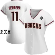 Jose Herrera Women's Arizona Diamondbacks White Authentic Home 2023 World Series Jersey