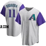 Jose Herrera Youth Arizona Diamondbacks Cream/Purple Replica Alternate Cooperstown Collection Jersey