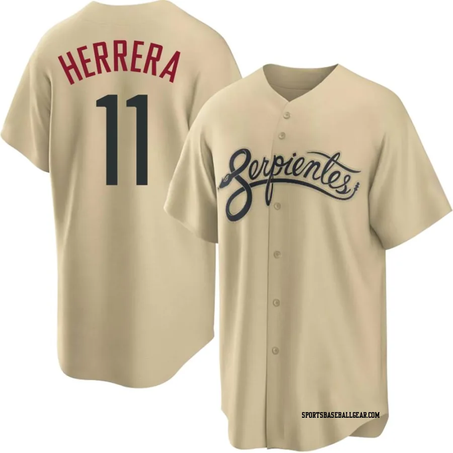 Jose Herrera Youth Arizona Diamondbacks Gold Replica 2021 City Connect Cool Base Jersey