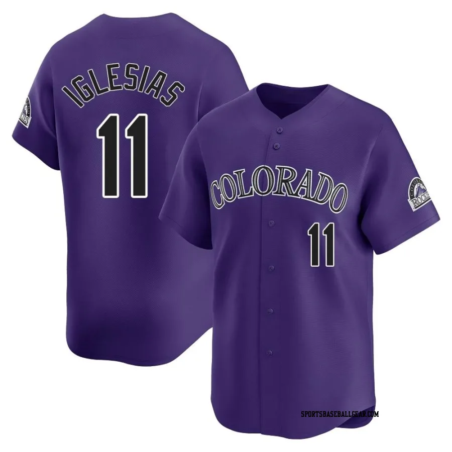 Jose Iglesias Men's Colorado Rockies Purple Limited Alternate Jersey