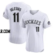 Jose Iglesias Men's Colorado Rockies White Elite Home Jersey