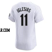 Jose Iglesias Men's Colorado Rockies White Elite Home Jersey