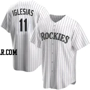 Jose Iglesias Men's Colorado Rockies White Replica Home Jersey