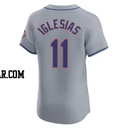 Jose Iglesias Men's New York Mets Gray Elite Road Jersey