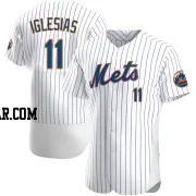 Jose Iglesias Men's New York Mets White Authentic Home Jersey