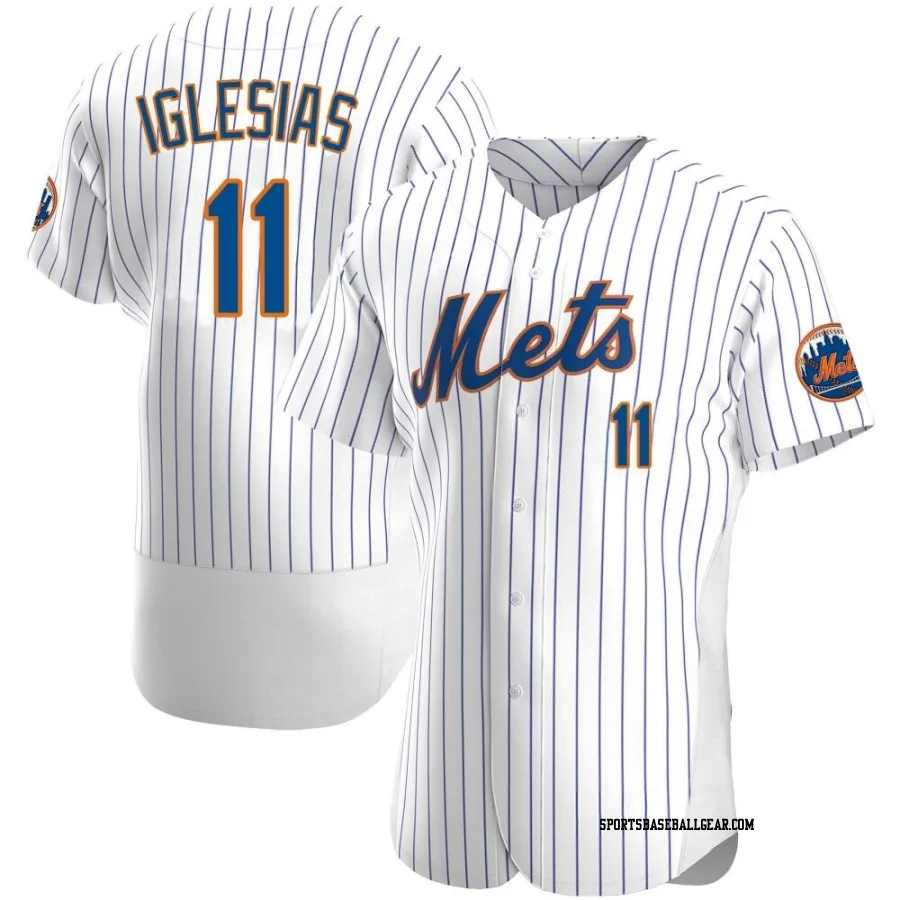 Jose Iglesias Men's New York Mets White Authentic Home Jersey