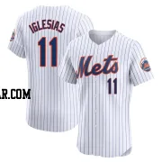 Jose Iglesias Men's New York Mets White Elite Home Jersey