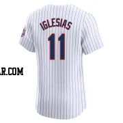 Jose Iglesias Men's New York Mets White Elite Home Jersey