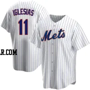 Jose Iglesias Men's New York Mets White Replica Home Jersey