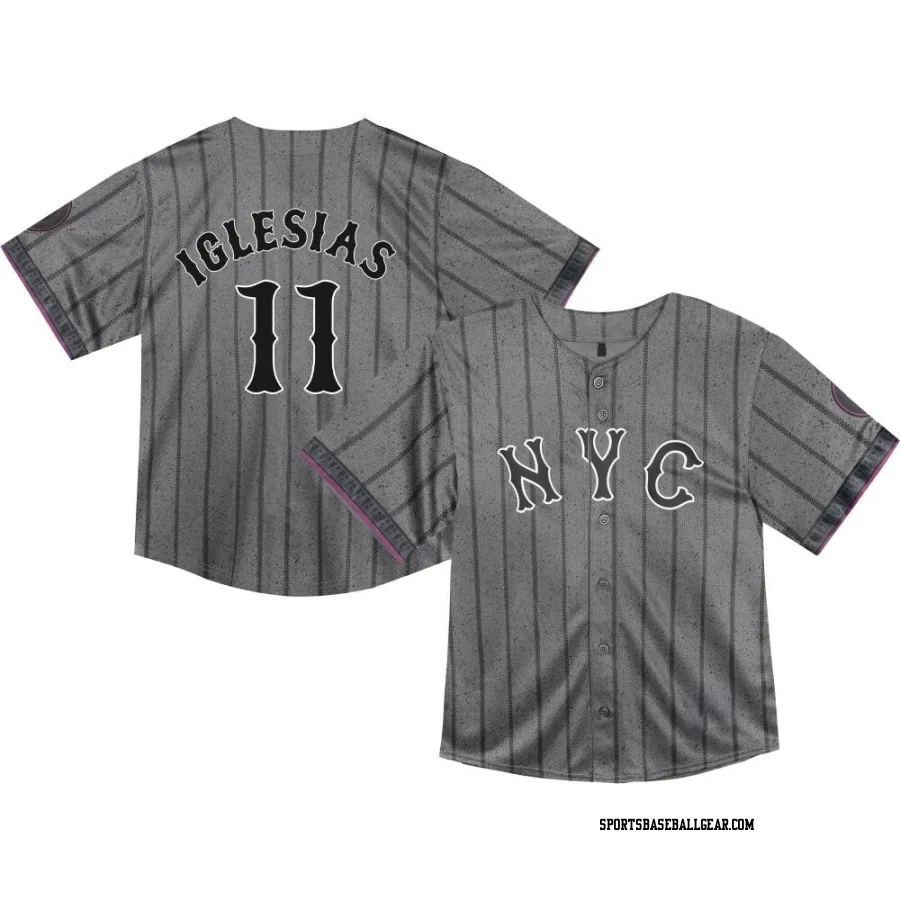 Jose Iglesias Toddler New York Mets Limited Graphite 2024 City Connect Jersey