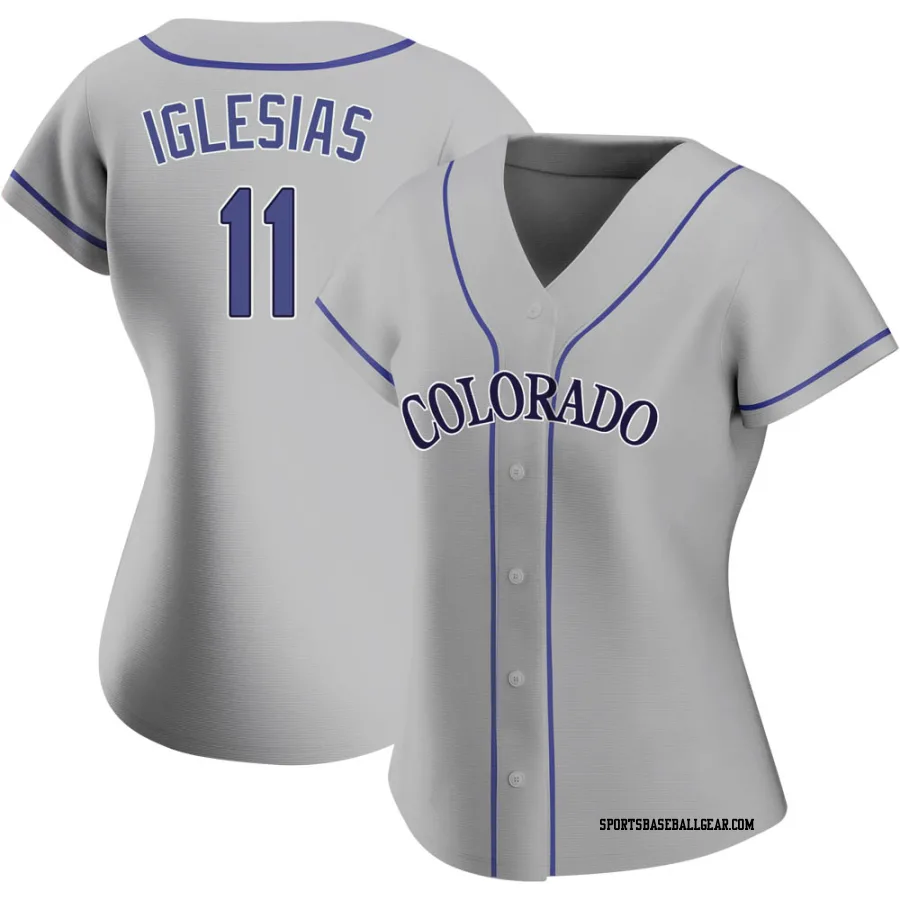 Jose Iglesias Women's Colorado Rockies Gray Authentic Road Jersey