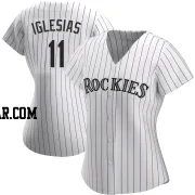 Jose Iglesias Women's Colorado Rockies White Authentic Home Jersey