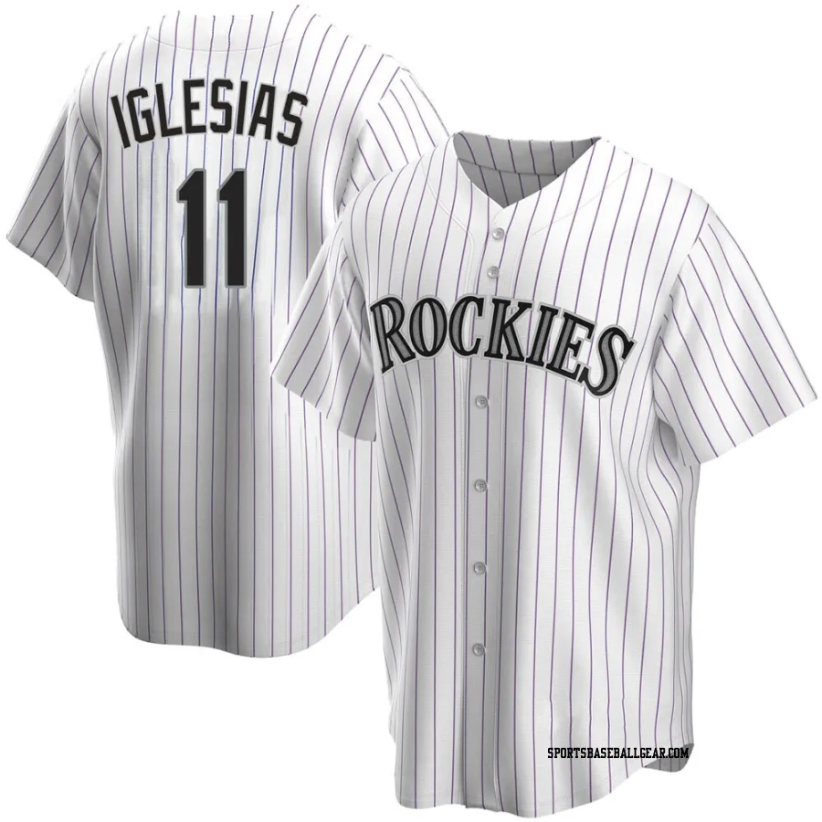 Jose Iglesias Youth Colorado Rockies White Replica Home Jersey