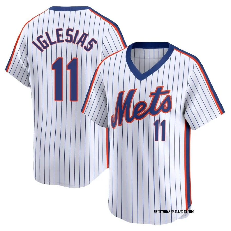 Jose Iglesias Youth New York Mets White Limited Cooperstown Collection Jersey