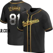 Jose Izarra Men's Los Angeles Dodgers Black Golden Replica Alternate Jersey