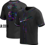 Jose Izarra Men's Los Angeles Dodgers Black Holographic Replica Alternate Jersey