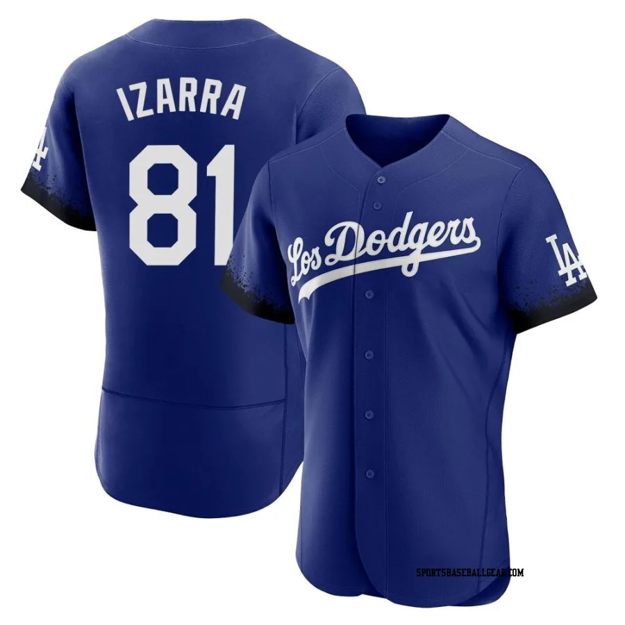 Jose Izarra Men's Los Angeles Dodgers Royal Authentic 2021 City Connect Jersey