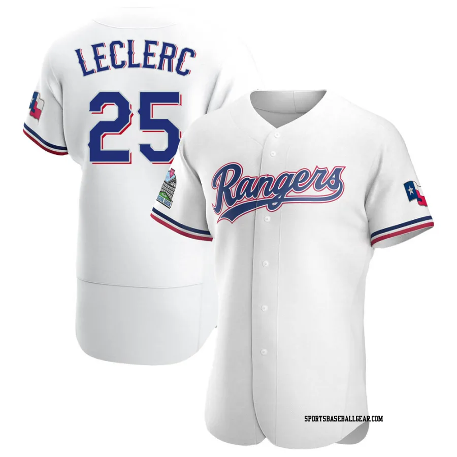 Jose Leclerc Men's Texas Rangers White Authentic Home Jersey