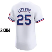 Jose Leclerc Men's Texas Rangers White Elite Home Jersey