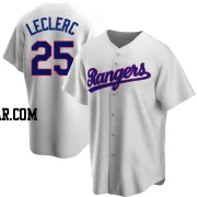 Jose Leclerc Men's Texas Rangers White Replica Home Cooperstown Collection Jersey