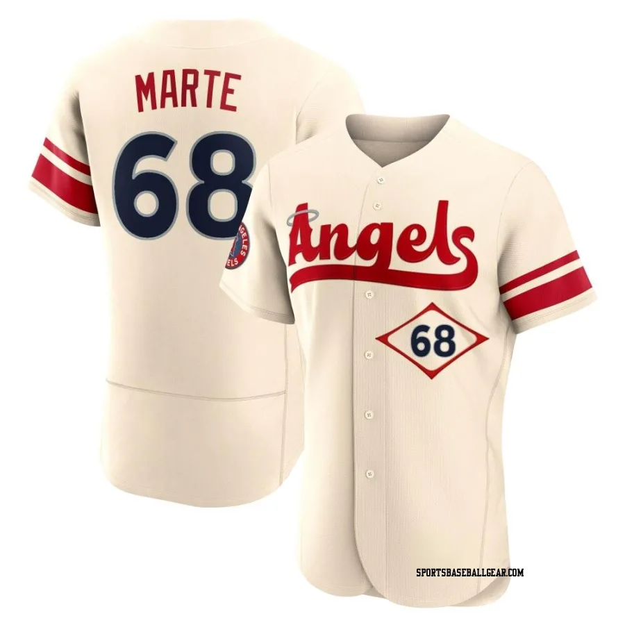 Jose Marte Men's Los Angeles Angels Cream Authentic 2022 City Connect Jersey