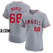 Jose Marte Men's Los Angeles Angels Gray Elite Road Jersey