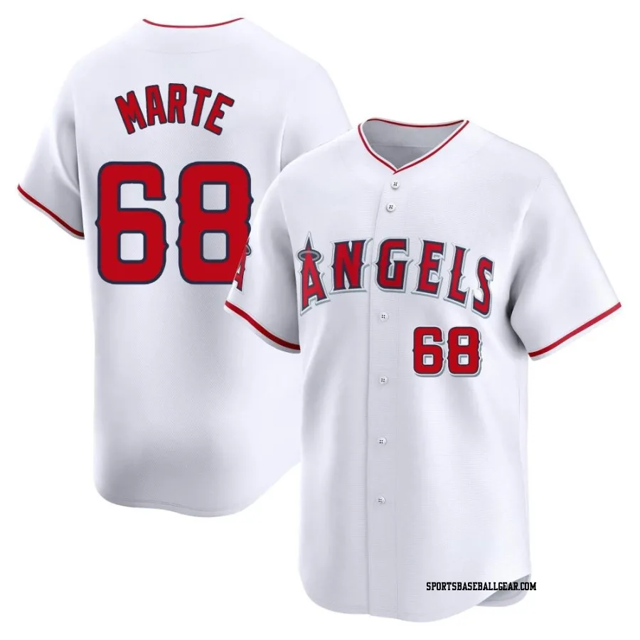 Jose Marte Men's Los Angeles Angels White Limited Home Jersey