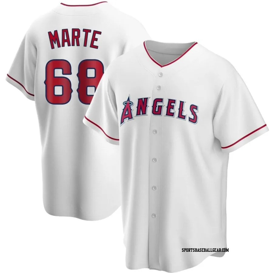 Jose Marte Youth Los Angeles Angels White Replica Home Jersey