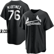 Jose Martinez Men's St. Louis Cardinals Black/White Replica Jersey