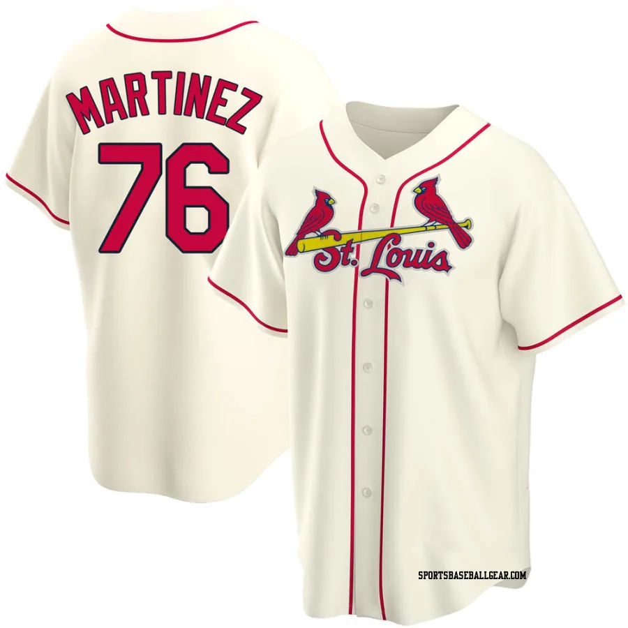 Jose Martinez Men's St. Louis Cardinals Cream Replica Alternate Jersey