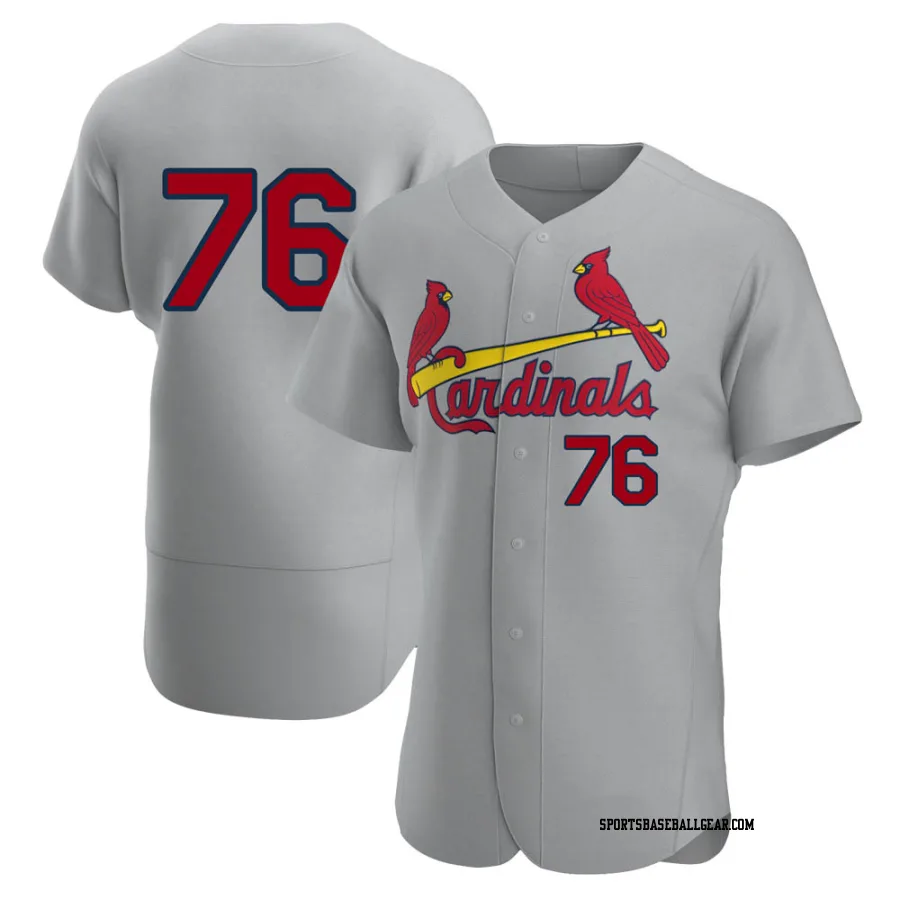 Jose Martinez Men's St. Louis Cardinals Gray Authentic Road Jersey