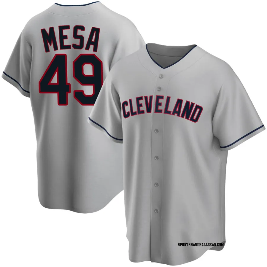 Jose Mesa Men's Cleveland Guardians Gray Replica Road Jersey