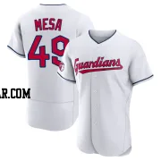 Jose Mesa Men's Cleveland Guardians White Authentic Home Jersey