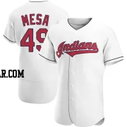 Jose Mesa Men's Cleveland Guardians White Authentic Home Jersey