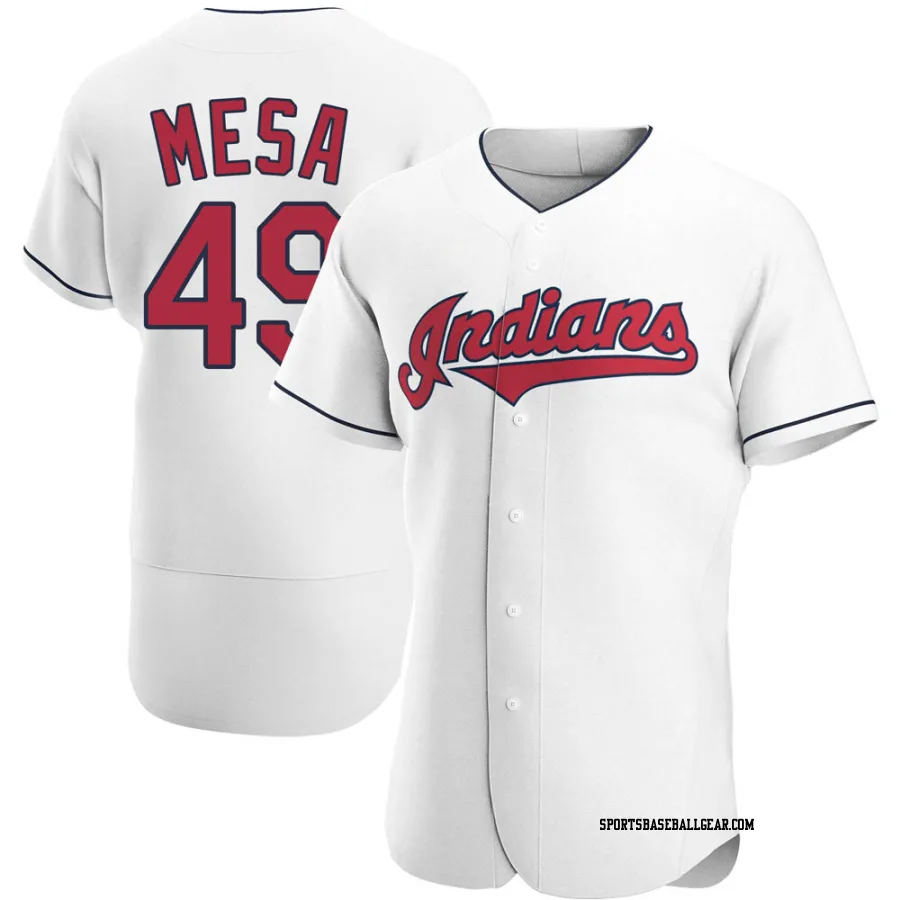 Jose Mesa Men's Cleveland Guardians White Authentic Home Jersey