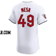 Jose Mesa Men's Cleveland Guardians White Elite Home Jersey