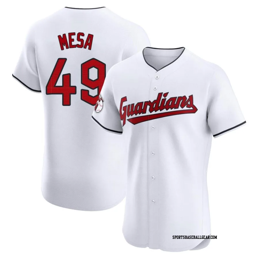 Jose Mesa Men's Cleveland Guardians White Elite Home Jersey