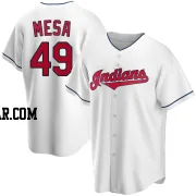 Jose Mesa Men's Cleveland Guardians White Replica Home Jersey