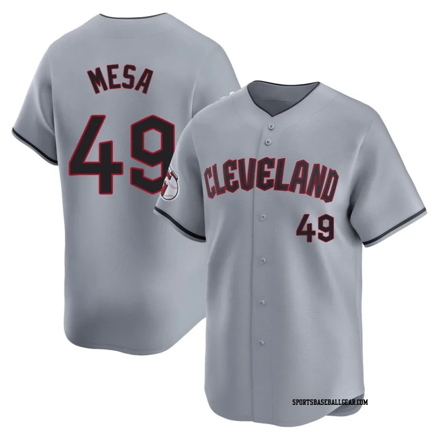 Jose Mesa Youth Cleveland Guardians Gray Limited Road Jersey