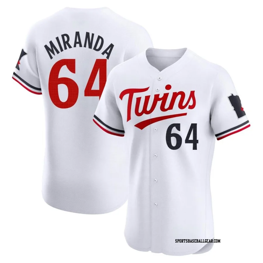 Jose Miranda Men's Minnesota Twins White Elite Home Jersey