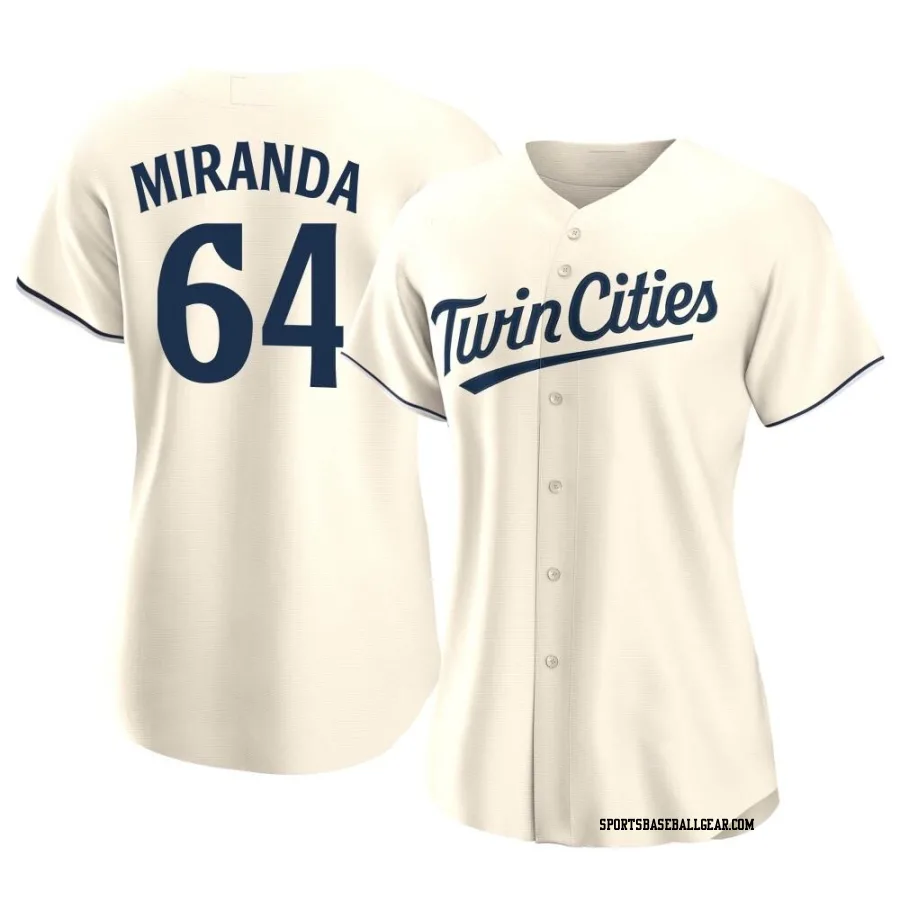 Jose Miranda Women's Minnesota Twins Cream Authentic Alternate Jersey