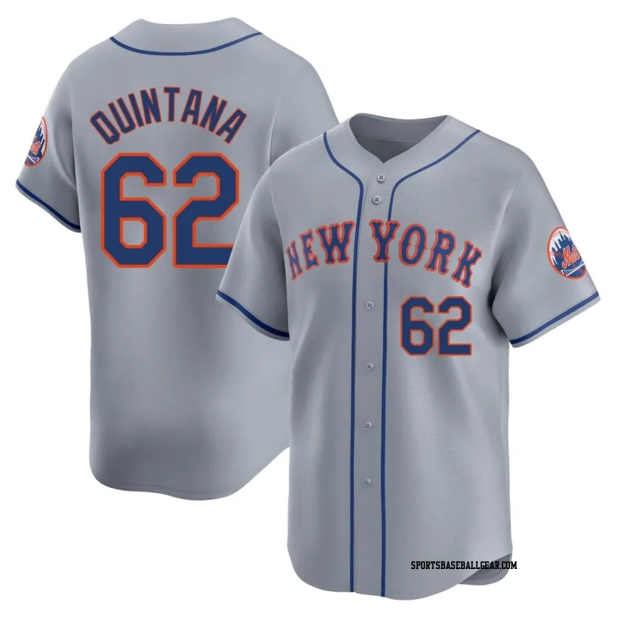 Jose Quintana Men's New York Mets Gray Limited Away Jersey