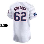 Jose Quintana Men's New York Mets White Elite Home Patch Jersey