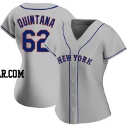 Jose Quintana Women's New York Mets Gray Authentic Road Jersey