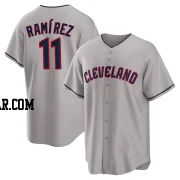 Jose Ramirez Men's Cleveland Guardians Gray Replica Road Jersey