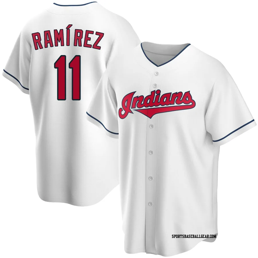 Jose Ramirez Men's Cleveland Guardians White Replica Home Jersey