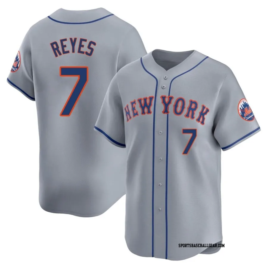 Jose Reyes Men's New York Mets Gray Limited Away Jersey