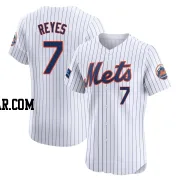 Jose Reyes Men's New York Mets White Elite Home Patch Jersey