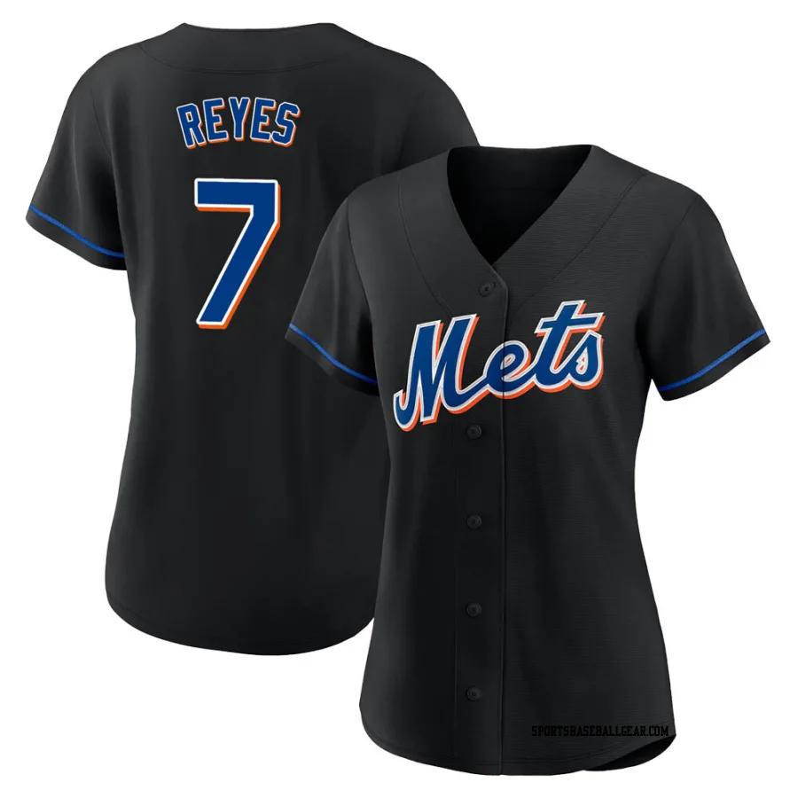 Jose Reyes Women's New York Mets Black Replica 2022 Alternate Jersey