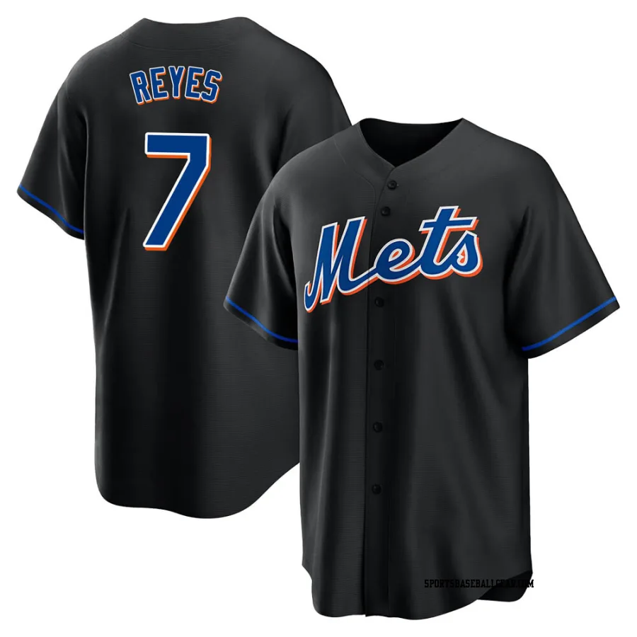 Jose Reyes Youth New York Mets Black Replica 2022 Alternate Jersey